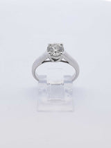 1.03 Ctw Tolkowsky Diamond & 14k White Gold Ring 3.8 Grams Size 6.5 Fw0825lpxzdu
