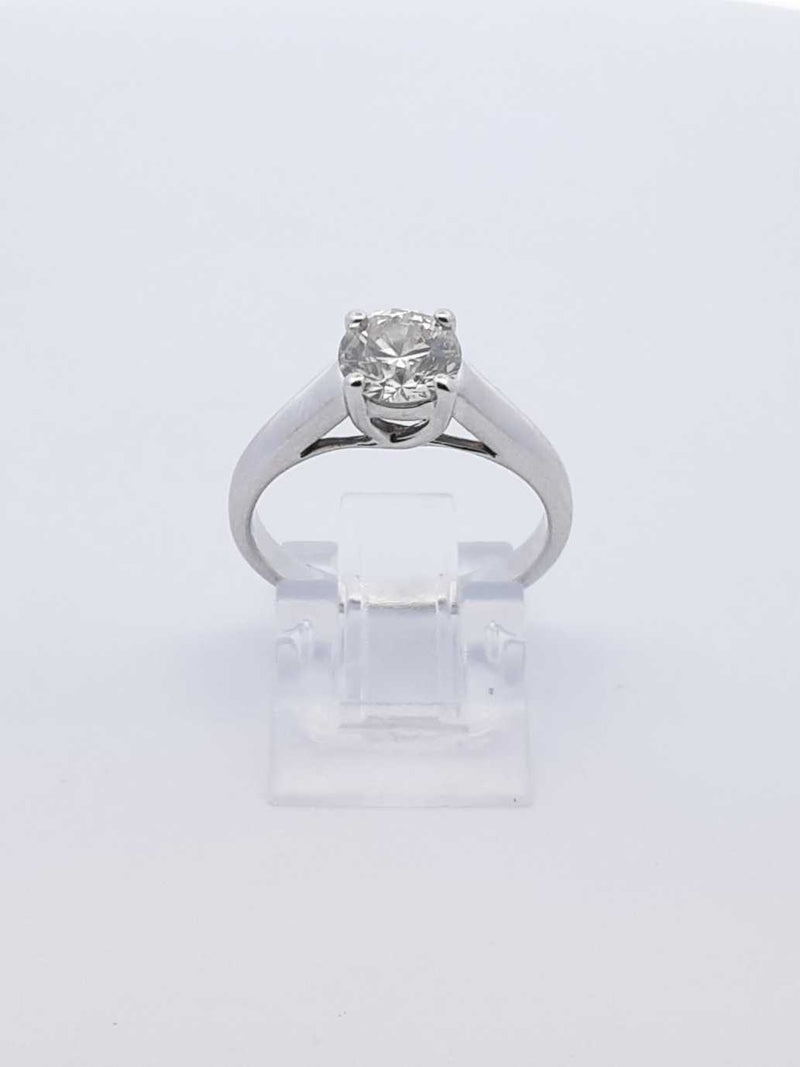 1.03 Ctw Tolkowsky Diamond & 14k White Gold Ring 3.8 Grams Size 6.5 Fw0825lpxzdu