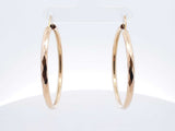 14k Yellow Gold Faceted Hoop Earrings 7.9 Grams Fw0326rzxdu