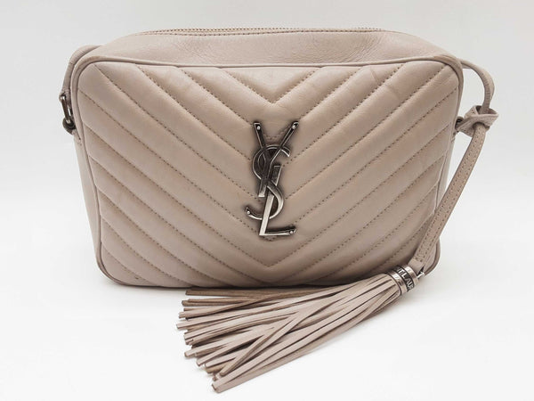 Yves Saint Laurent Ysl Lou Gray Chevron Quilted Crossbody Camera Bag Do0925pxzde