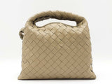 Bottega Veneta Mini Hop Bag In Travertine Green Intrecciato Leather Fw0326loxzdu