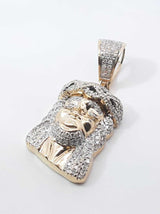 Pavé Diamond & 10k Yellow Gold Jesus Christ Pendant 5 Grams Fw0826lszdu