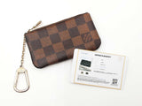 Louis Vuitton Pochette Clés Key Pouch In Damier Ebene Coated Canvas Fw0726lxzdu