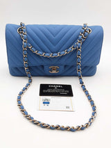 Chanel Chevron Quilted Caviar Leather Double Flap Shoulder Bag Eb0626wrxzsa