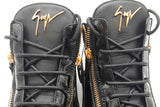 Giuseppe Zanotti Kriss Mid Top Black Leather Sneakers Size 44 Eb0725pxzde