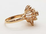 0.44 Cttw Diamonds 14k Yellow Gold 4.6g Hurricane Ring Size 6.75 Do0326lsxde