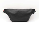 Gucci Large Logo Belt Bag In Black Grained Leather Fw1026wrzdu