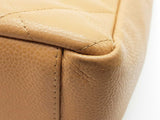 Chanel Tan Quilted Caviar Leather Shopping Tote Shoulder Bag Do0626crxde
