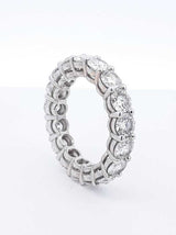 4.25 Cttw Lab-grown Diamond & 14k White Gold Ring 4.9 Grams Size 6 Fw0425orrdu