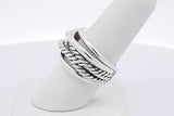 David Yurman 925 Sterling Silver Crossover Ring 13.6 Grams Size 7 Eb0426orxsa