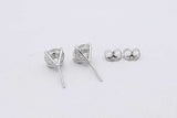 2.0cttw Lab Grown Diamond Stud Earrings In 14k White Gold 1.4 Grams Eb0726pxzsa