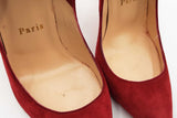 Christian Louboutin Victorina Red Suede Heels Size Eu 35.5 Eb1224lxzdu