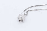 0.4ctw Diamond Pendant Necklace In 14k White Gold 3 Grams 18.5 Inch Eb0825orxde
