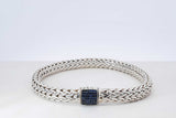 John Hardy Icon Chain Bracelet In Sterling Silver  & Blue Sapphire 47 Grams 8.5 Inch Fw0626wzxdu