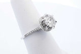 18k White Gold Diamond Ring 1.0ctw Center Diamond 3.4 Grams Size 5 Eb0526oorxde