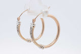 0.16cttw Diamond Hoop Earrings In 10k Yellow Gold 2.3 Grams Eb0926loxsa