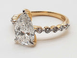 2.52 Cttw Lab Grown Diamonds 14k Two Tone Gold 2.54g Ring Size 6.75 Do0726crxde