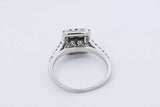 1.28cttw Diamond Ring In 14k White Gold 3.7 Grams Size 7.75 Eb0626rwxdu
