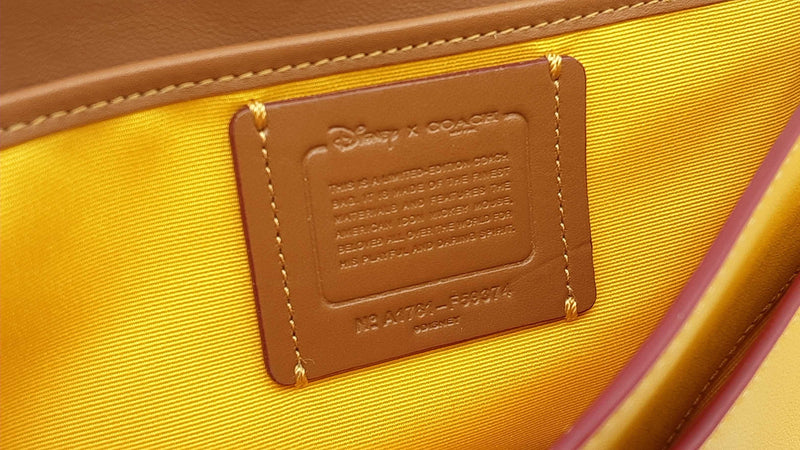 Disney X Coach Limited Edition Mickey Yellow Penny Crossbody Fw1124rxdu