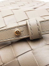 Bottega Veneta Mini Hop Bag In Travertine Green Intrecciato Leather Fw0326loxzdu
