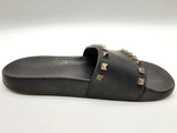 Valentino Garavani Rockstud Black Rubber Slides Size Eu 39 Do1124lxzde