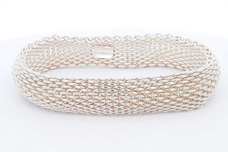 Tiffany & Co. 925 Sterling Silver Somerset Mesh Bracelet 57.9 Grams Eb1124lcrsa