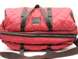 Ferrari Rosso Corsa Red Quilted Nylon Duffel Bag Sd0925orzdu