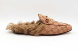 Gucci Princetown Horsebit Slippers In Beige & Brick Gg Canvas Size 7 Fw1225oizdu