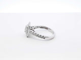1.32 Cttw Diamond & 14k White Gold Double Halo Ring 4.1 Gram Sz 6.75 Fw0725pzxdu