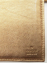 Gucci Timeless Gg Supreme Bronze & Gold Canvas Continental Wallet Fw0725crdu