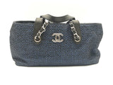 Chanel Deauville 2-way Blue And Black Raffia Tote Bag Sd0925lzxzsa