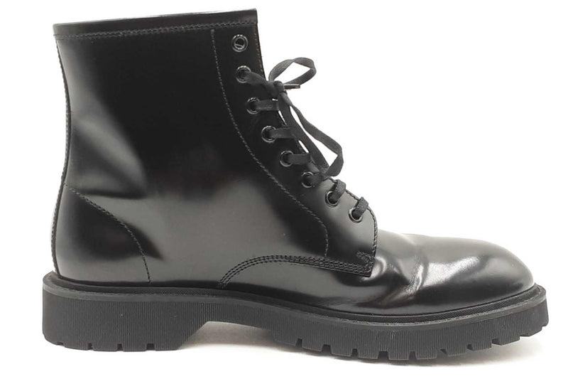 Yves Saint Laurent Black Leather Combat Army Boots Size 44  display picture 1