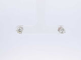 1.0 Ctw Diamond & 14k White Gold Solitaire Stud Earrings 0.7 Grams Fw0225crzdu