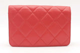 Chanel Red Quilted Lambskin Golden Class Wallet On Chain Eb0125ixzsa