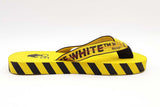 Off-white Industrial Logo Flip Flops In Yellow Size 43 Eb0826lxzsa