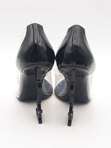 Saint Laurent Opyum Clear Pvc & Black Patent Leather Pumps Size 39 Eb0426oxzsa
