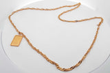 22k Yellow Gold Chain & 24k Yellow Gold Credit Suisse Pendant 17.8g Eb0426lxxzsa
