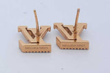 Louis Vuitton Lv Iconic Gold Tone Stud Earrings Eb0726lcrde