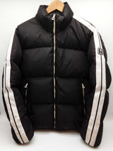 Palm Angels Black White Stripes Down Puffer Zipper Jacket Size Xs Do0525lxzde