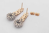 2.32cttw Diamond Drop Stud Earrings In 14k Yellow Gold 6.7 Grams Eb0826lixzsa
