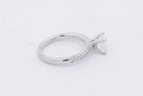 1.12ctw Asscher Cut Diamond Ring In 14k White Gold 2.6 Grams Size 4 Eb0525lpzxsa