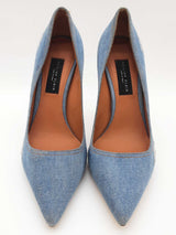 Philip Plein Destroyed Decollete Blue Denim Skull Heels Size Eu 39 Do0426crde