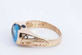 Blue Gemstone Ring In 14k Yellow Gold 4.9 Grams Size 7 Eb0724lrxsa