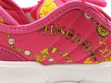 Versace Jeans Couture Fondo Ravewing Sneakers In Fuchsia Barocco Canvas Size 7 Fw0726crdu