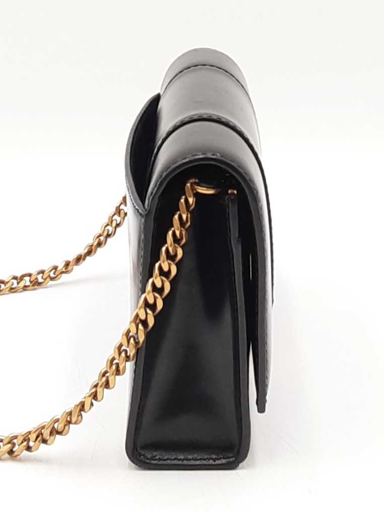 Balenciaga 2022 Hourglass Wallet With Chain In Black Leather Fw0o725pzxdu