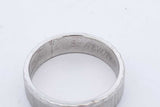 14k White Gold Wedding Band 6.6 Grams Size 10 Eb0426orxde