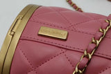 Chanel Quilted Pink Lambskin Vanity Crown Crossbody Bag Eb1026oxxzsa
