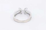 Diamond Butterfly Band Ring In 18k White Gold 3.2 Grams Size 5.75 Eb0325llrsa