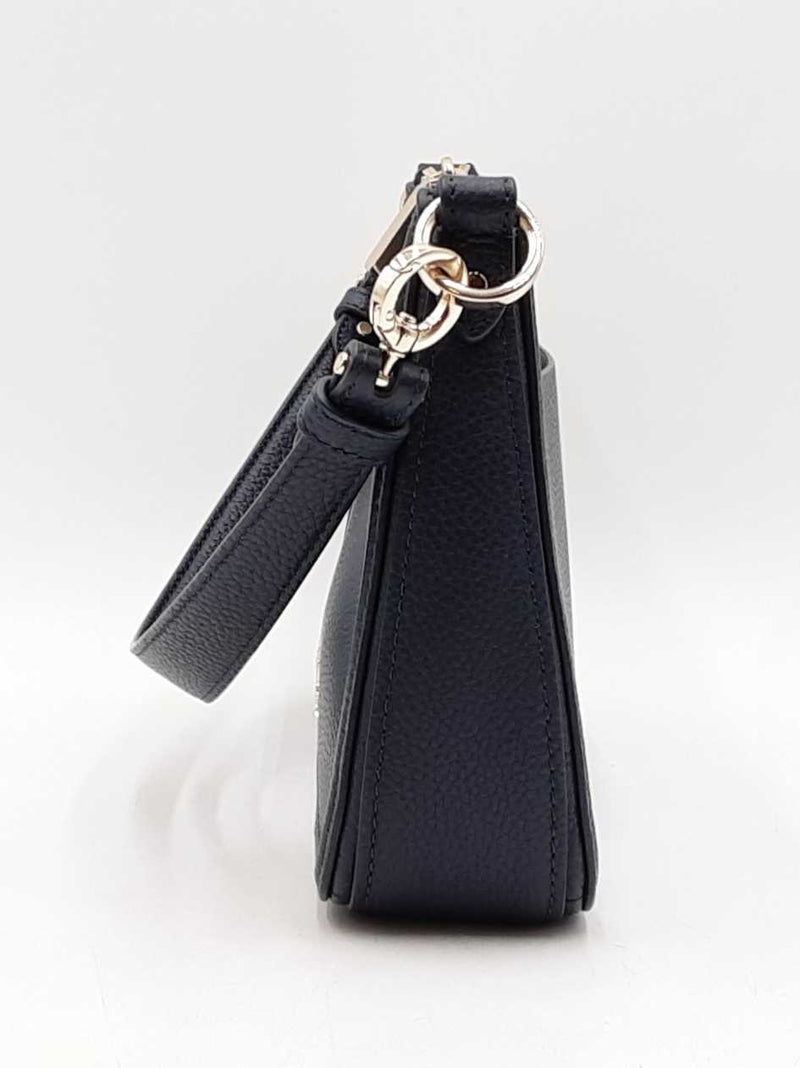 Kate Spade Hudson Convertible Crossbody In Navy Blue Pebbled Leather Fw1125wzdu