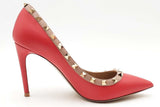 Valentino Garavani Rockstud Red Leather Pumps Size 38 Eb0626lxzsa